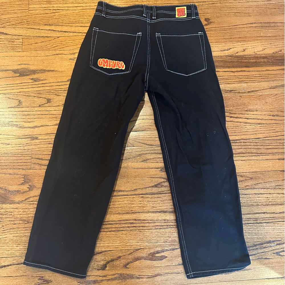 Empyre Relax Black Embroidered Jeans